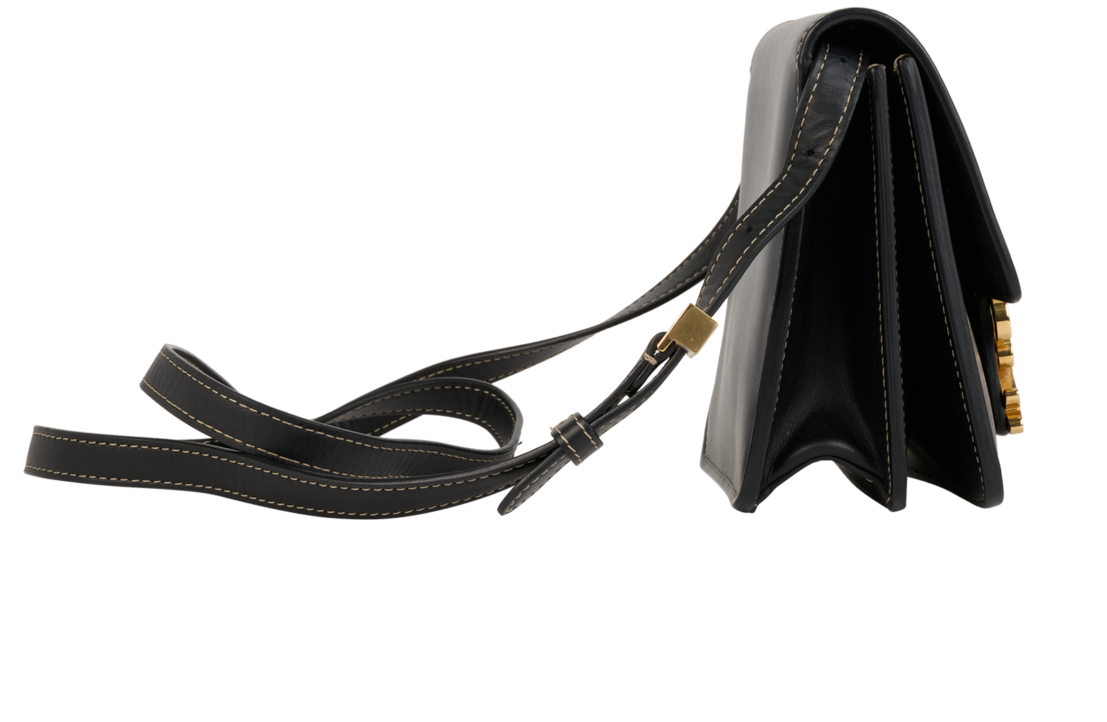 Karligraphy Small, &pound;595, Handbags, Black, Leather, Side view